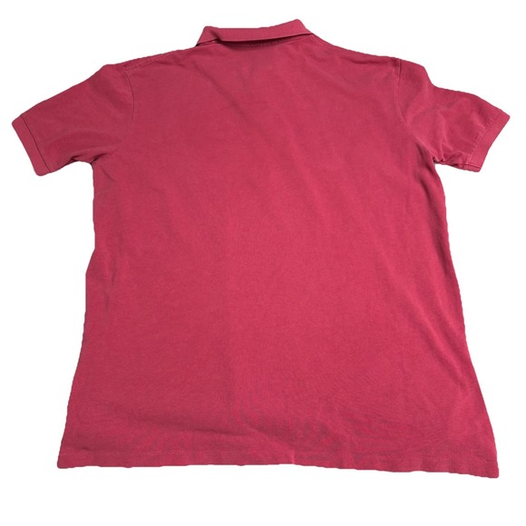 Polo Ralph Lauren Polo Shirt Rose‎ Red Mens XXL Cotton Casual Vintage Green Pony - Picture 4 of 9